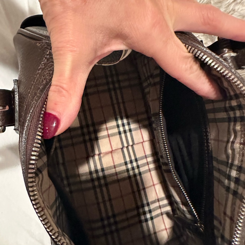 💫Authentic Burberry Vintage Boston Brown bag - Picture 6 of 9